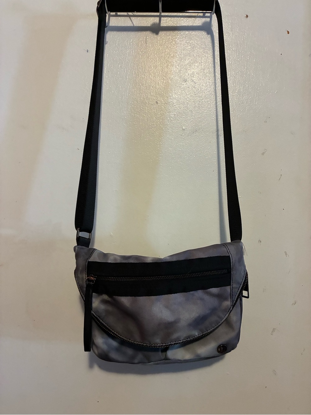 lululemon athletica Gray and Black Crossbody Bag